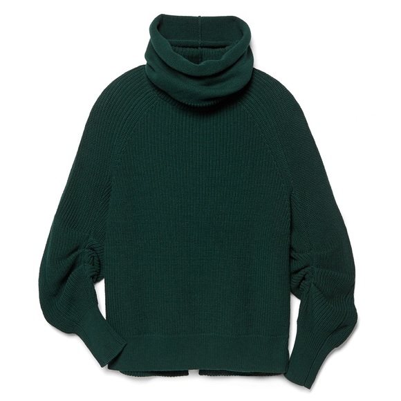 CABI Cowl Neck Dark Green Sweater - Picture 1 of 3